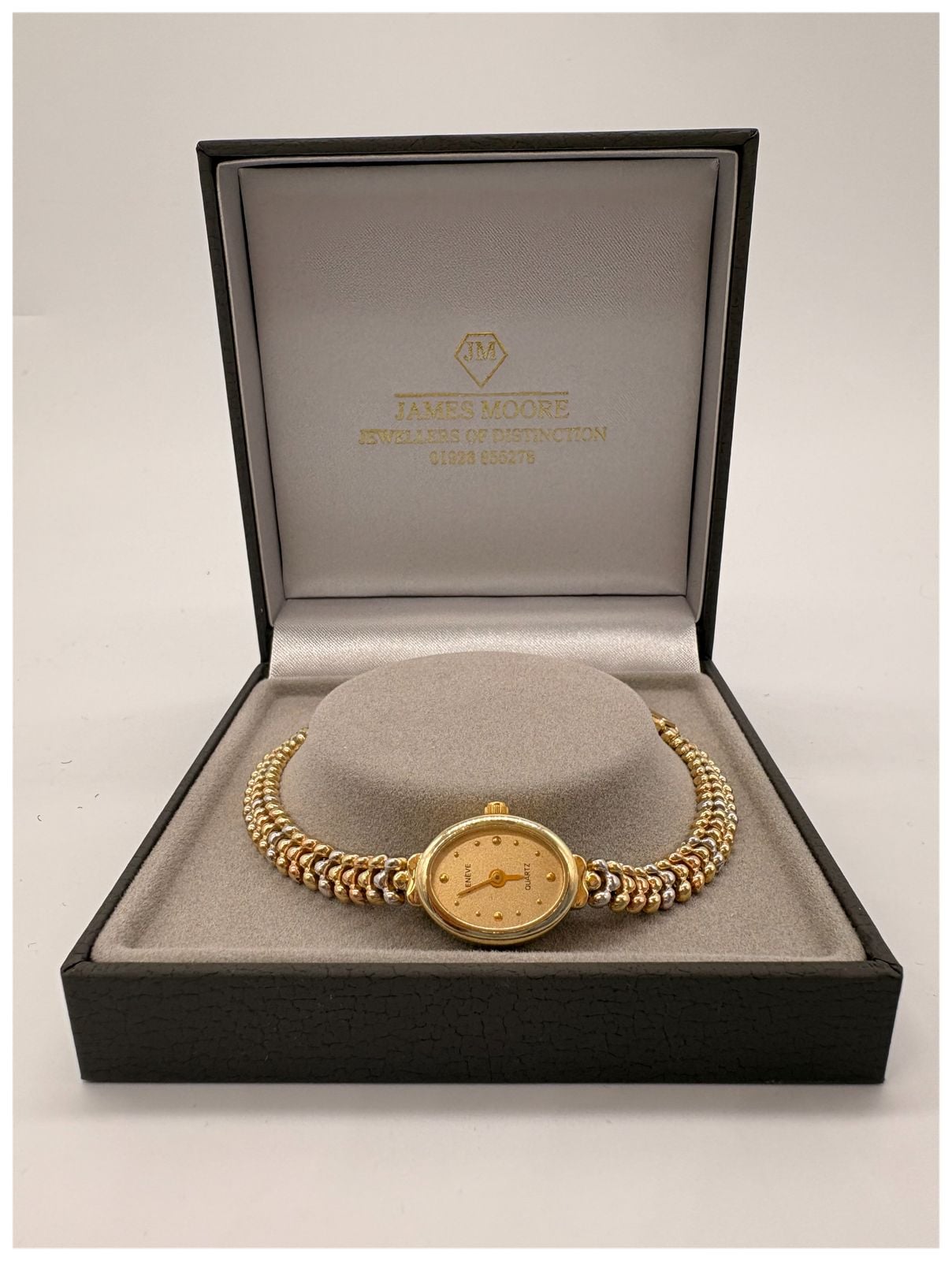Pre-owned J11467 14ct 3 Colour 14ct Gold Geneve Ladies Watch