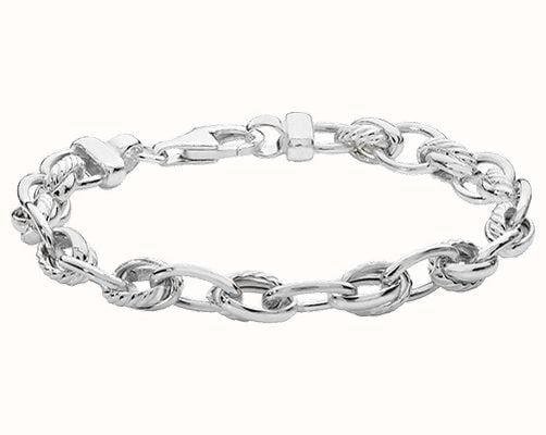 James Moore TH Silver Unisex TH Silver Braclet G2559