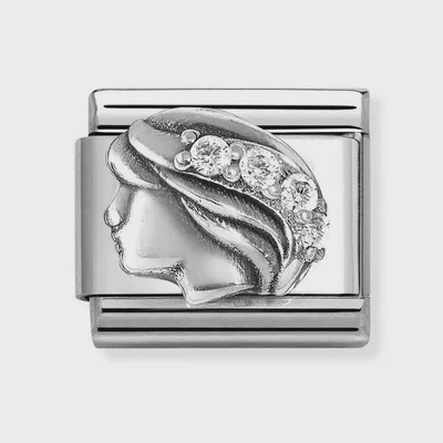 Nomination Classic Virgo Cubic Zirconia Sterling Silver Charm 330326/06