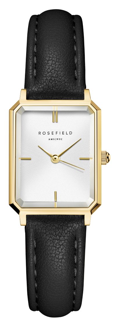 Rosefield OWBLG-O84 Octagon XS (19.5mm) White Dial / Black Watch