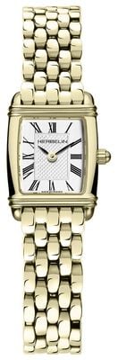Herbelin Art Déco Quartz (17.8mm) Silver Dial / Gold PVD Stainless Steel Bracelet 17438BP1N08