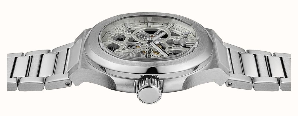 Ingersoll THE FRAME Automatic (47mm) Grey Skeleton Dial / Stainless Steel Bracelet I18302 - alternate view 2