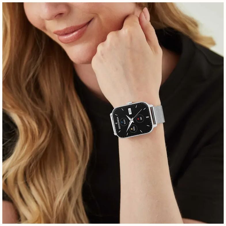 Sekonda Motion Lux Smartwatch (37mm) Digital Display / Stainless Steel Mesh Bracelet 30365 - alternate view 6