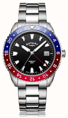 Rotary | Men's Stainless Steel Bracelet | Black Dial | GB05108/30