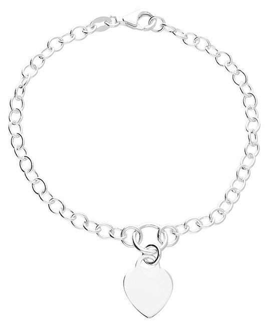 CME Leicester Limited H7365/S Sterling Silver Chain Heart Jewellery