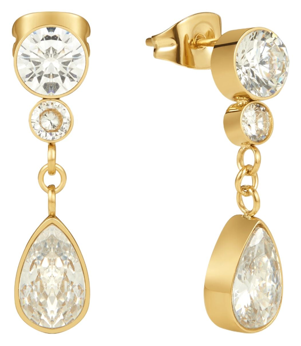 D.LOUISE NAE-20 Pear Drop Earrings With Stones Jewellery
