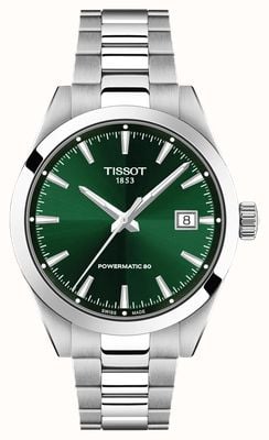 Tissot Gentleman Powermatic 80 (38mm) Green Dial / Stainless Steel Bracelet T1658071109100