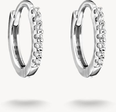 Thomas Sabo Sterling Silver Classic Zirconia Hoop Earrings CR780-051-14