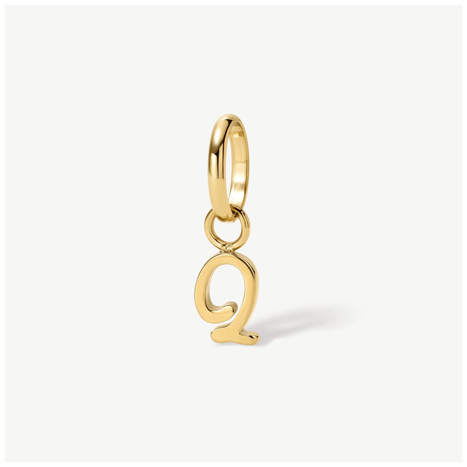 D.LOUISE CH-39-17 Gold Tone Mini Italic Initial Charm - Q Jewellery