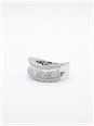 Baguette And Round Brilliant Natural Diamond 18ct White Gold Cocktail Ring JM4539 - alternate view 2