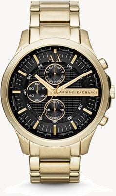 Armani Exchange Men's | Black Chronograph Dial | Gold Stainless Steel Bracelet AX2137