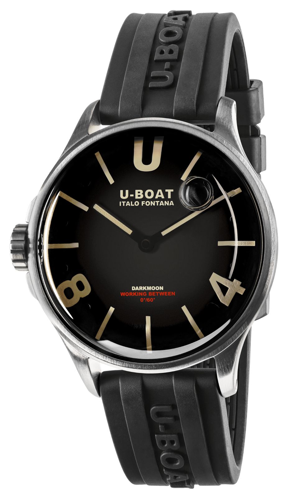 Photos - Wrist Watch U-Boat 9018/B Darkmoon SS  Black Dial / Black Watch Black 9018/B (41.5mm)