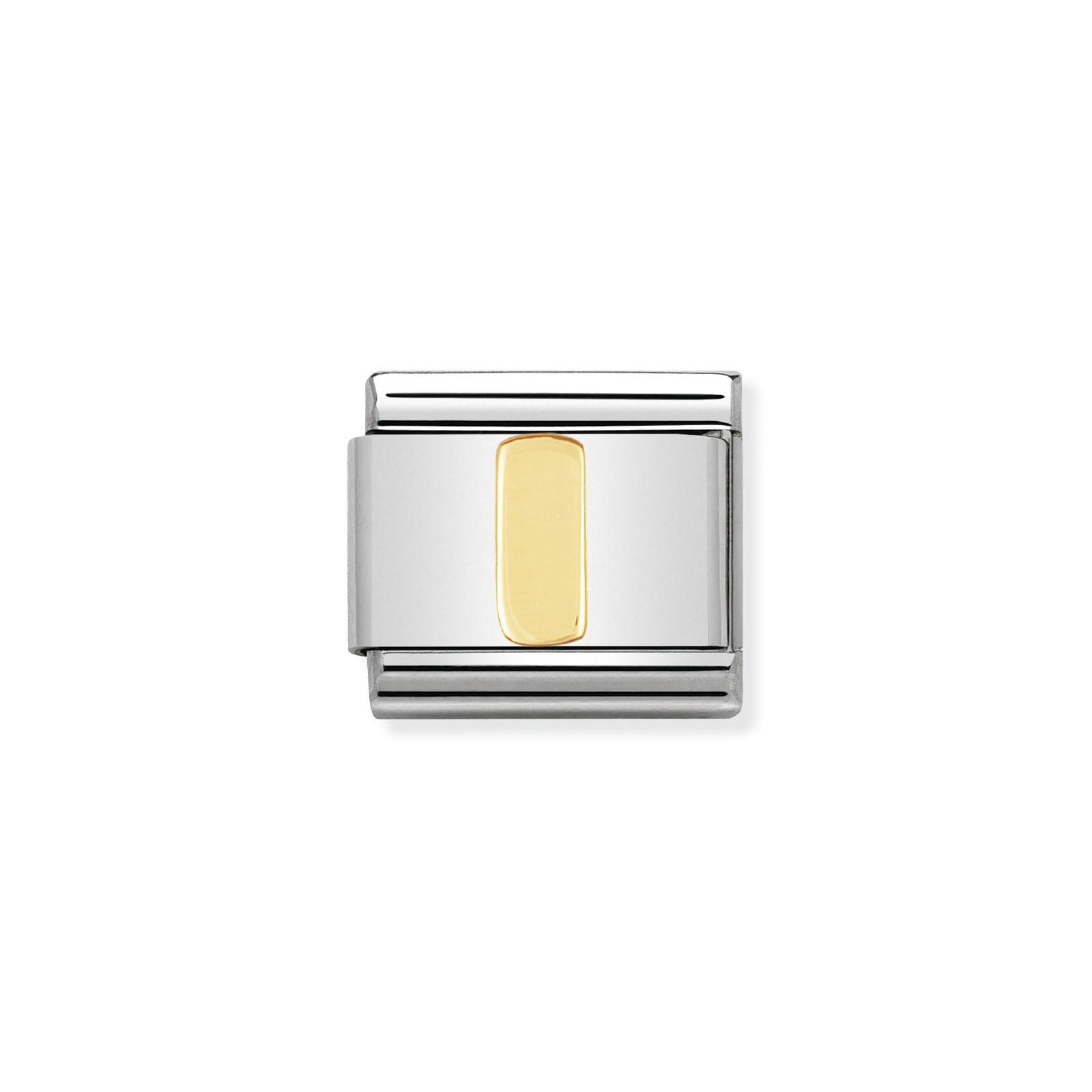 Nomination 030101/09 Classic Letter I 18ct Gold & Steel Jewellery