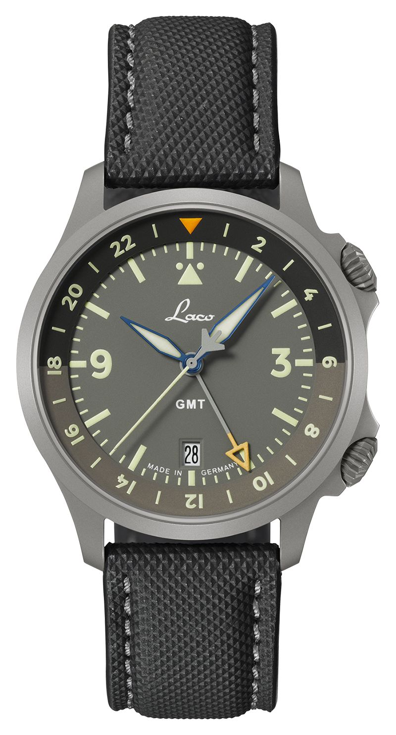 Laco 862188 Frankfurt GMT Grau Automatic (40mm) Grey Dial / Watch