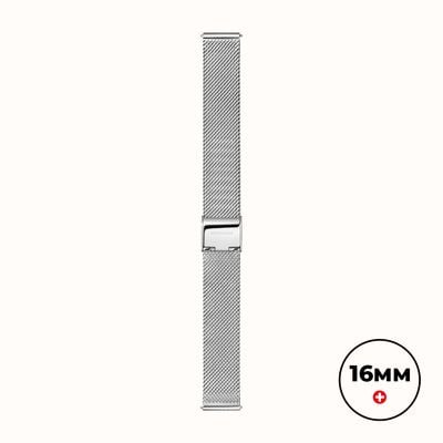 Mondaine Stainless Steel Mesh Bracelet - Silver - (16mm) FM8916STEM5