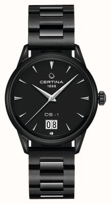 Certina DS-1 Big Date Powermatic 80 (41mm) Black Dial / Black PVD Stainless Steel Bracelet C0294263305100