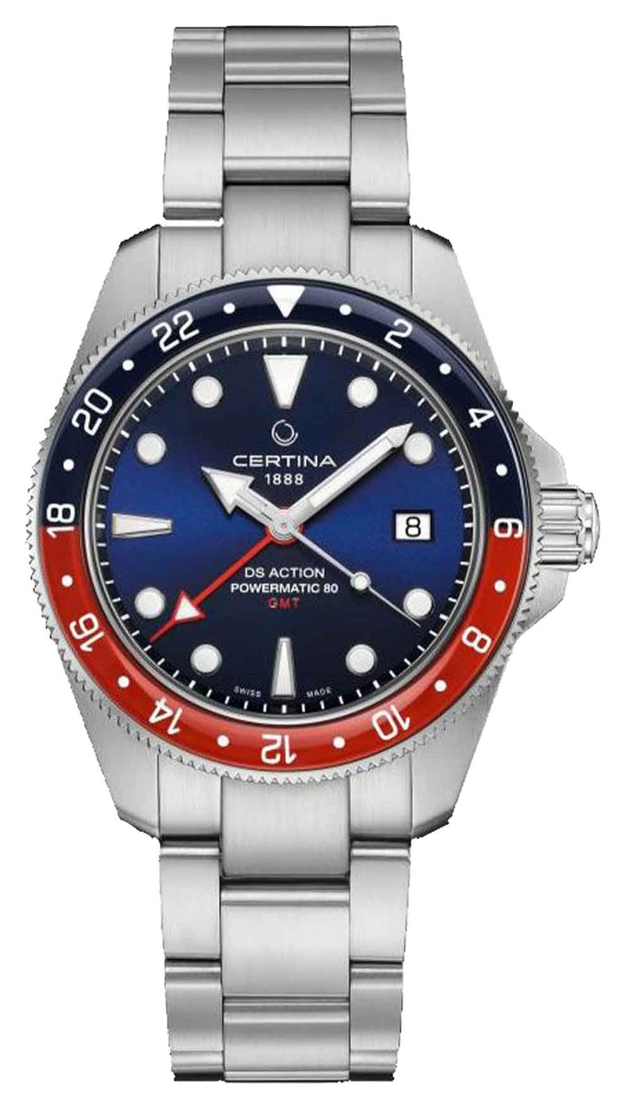 Certina C0329291104100 Men's DS Action GMT Powermatic 80 Watch