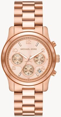 Michael Kors Women's Runway | Rose Gold Chrono Dial | Rose Gold Stainless Steel Bracelet MK7324
