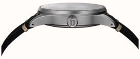 Damasko DF10 Three-Hand Manufacture (39mm) Black Dial / 'Vintage' Black Leather Strap Watch DF10 BLACK - alternate view 3
