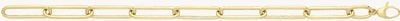 Treasure House Ladies 9ct Yellow Gold Ladies 7.5"" Paperclip Bracelet BR662