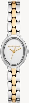 Michael Kors Mini Maude (20.5mm) White Dial / Two-Tone Stainless Steel Bracelet MK4956