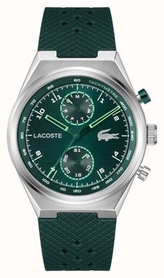 Lacoste LINE RACER Quartz Multi-Function (42mm) Green Dial / Green Silicone Strap 2011497