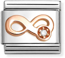 Nomination Classic Infinity With White Stone Sterling Silver Charm 430305/46