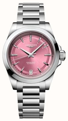 LONGINES Conquest Automatic (34mm) Pink Sunray Dial / Stainless Steel Bracelet L34304996