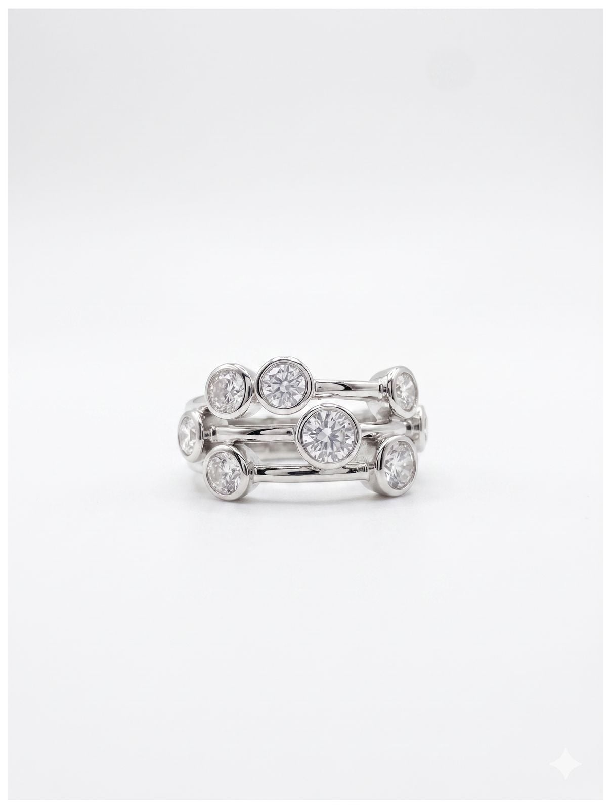 James Moore & Co JZR130-N Solid Silver Boodle Style Ring- Jewellery