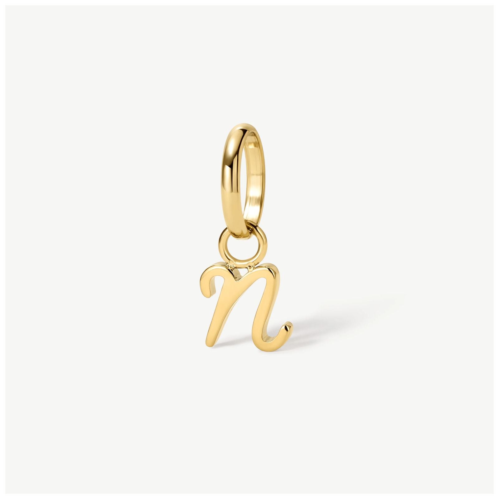 D.LOUISE CH-39-14 Gold Tone Mini Italic Initial Charm - N Jewellery