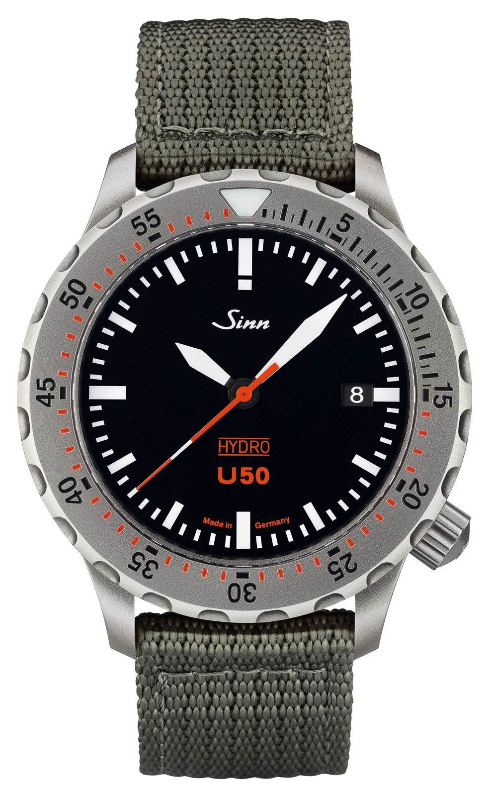 Sinn 1051.030 OLIVE TEXTILE U50 HYDRO TEGIMENT 5000m (41mm) Watch