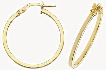 Treasure House 9k Yellow Gold Hoop Earrings 20 mm ER1007-20