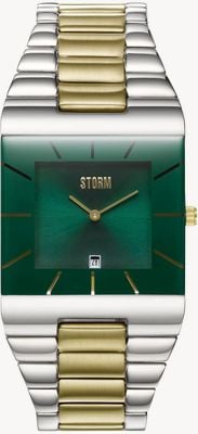 STORM OMARI XL / 32mm / Green Dial / Two-Tone Stainless steel Bracelet 47195/GD/GN