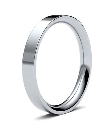 James Moore Wedding Ring  | Palladium 500 | 2.5mm | Heavy | Size Flat Court | AG_2.5LHE-PD5 AG_2.5LHE-PD5