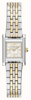 Emporio Armani Genni (26mm) White Mother-of-Pearl Dial / Two-Tone Stainless Steel Bracelet AR11763