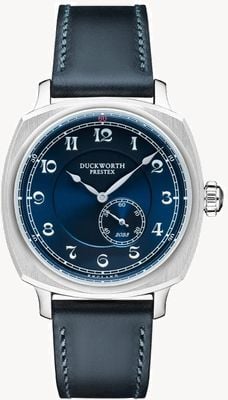 Duckworth Prestex Bolton Automatic Coronation Special Edition (39mm) Midnight Blue Dial / Blue Leather Strap Watch D944-03-D