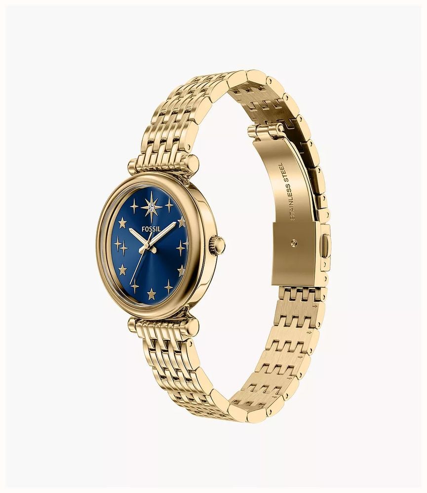 Fossil Carlie 28 mm Three-Hand Gold-Tone Stainless Steel ES5521 - alternate view 4