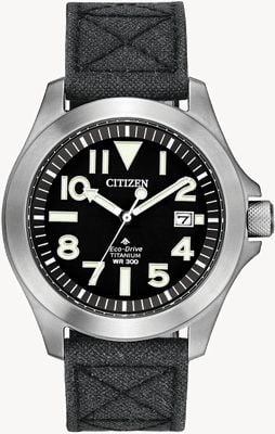 Citizen Promaster Tough Super Titanium (40mm) Black Dial / Black Fabric Watch BN0118-04E
