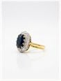 James Moore & Co Pre-Owned 18ct Yellow Gold Platinum Head Royal Blue 2.50ct Sapphire & 1.10ct Diamond Cluster Halo Ring J18130 - alternate view 3