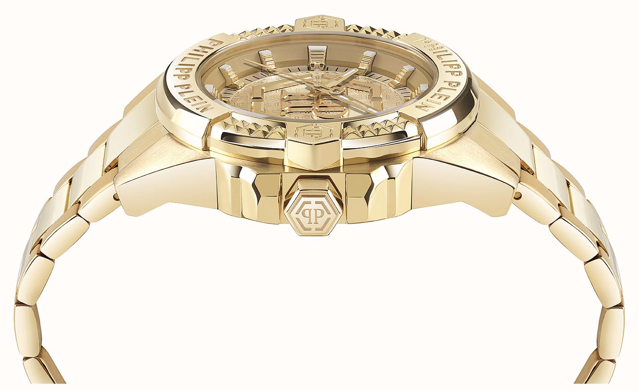Philipp Plein PLEIN MAJESTY Quartz (44mm) Gold Sunray Dial / Gold PVD Stainless Steel Bracelet PWBHA0726 - alternate view 2