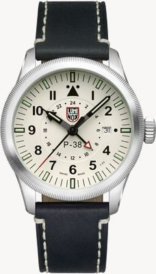 Luminox P-38 Lightning 9520 Series 42mm Black Leather XA.9527