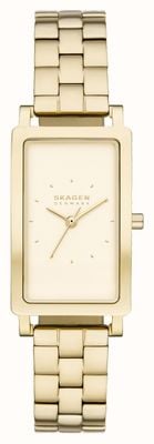Skagen Hagen (22mm) Gold Rectangular Dial / Gold-Tone Stainless Steel Bracelet SKW3098