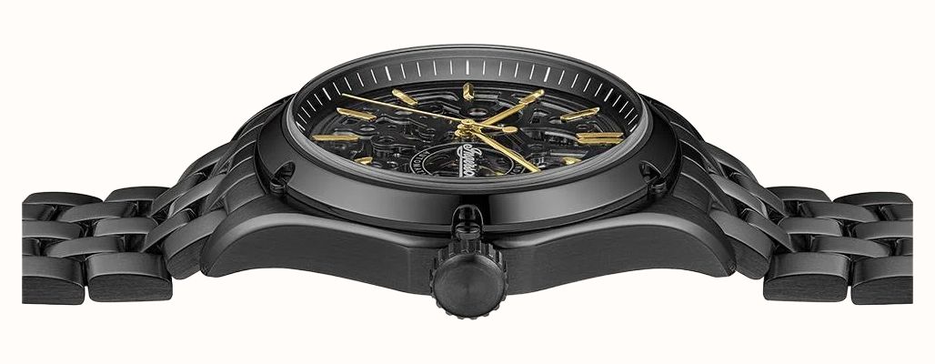 Ingersoll THE WHISTLE Automatic (43mm) Black Skeleton Dial / Black PVD Stainless Steel Bracelet I18202 - alternate view 4