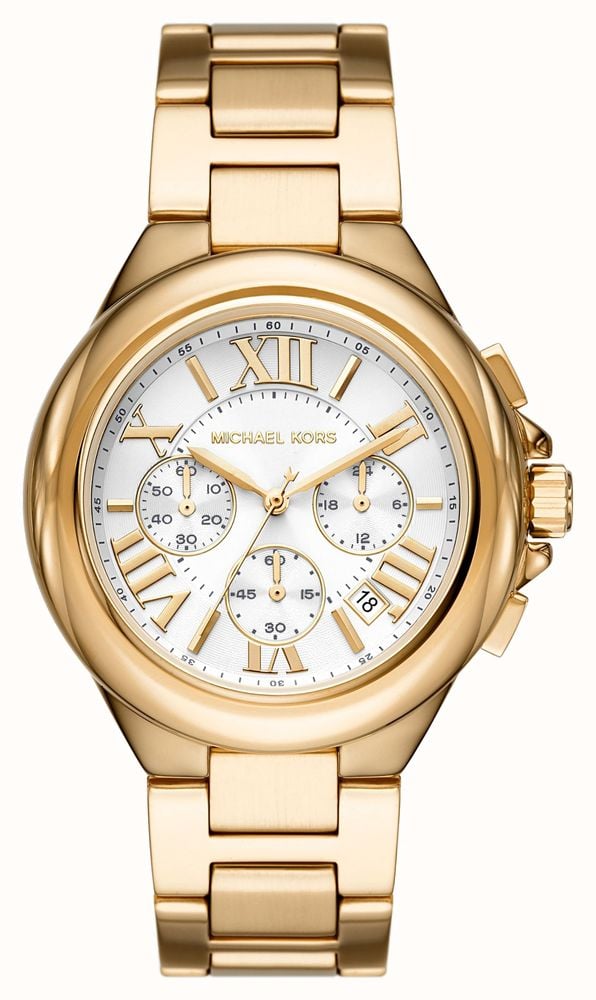 Michael kors watch white gold best sale