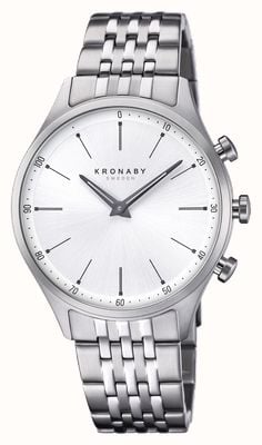 Kronaby SEKEL Hybrid Smartwatch (41mm) Silver Dial / 5-Link Stainless Steel Bracelet S3777/1