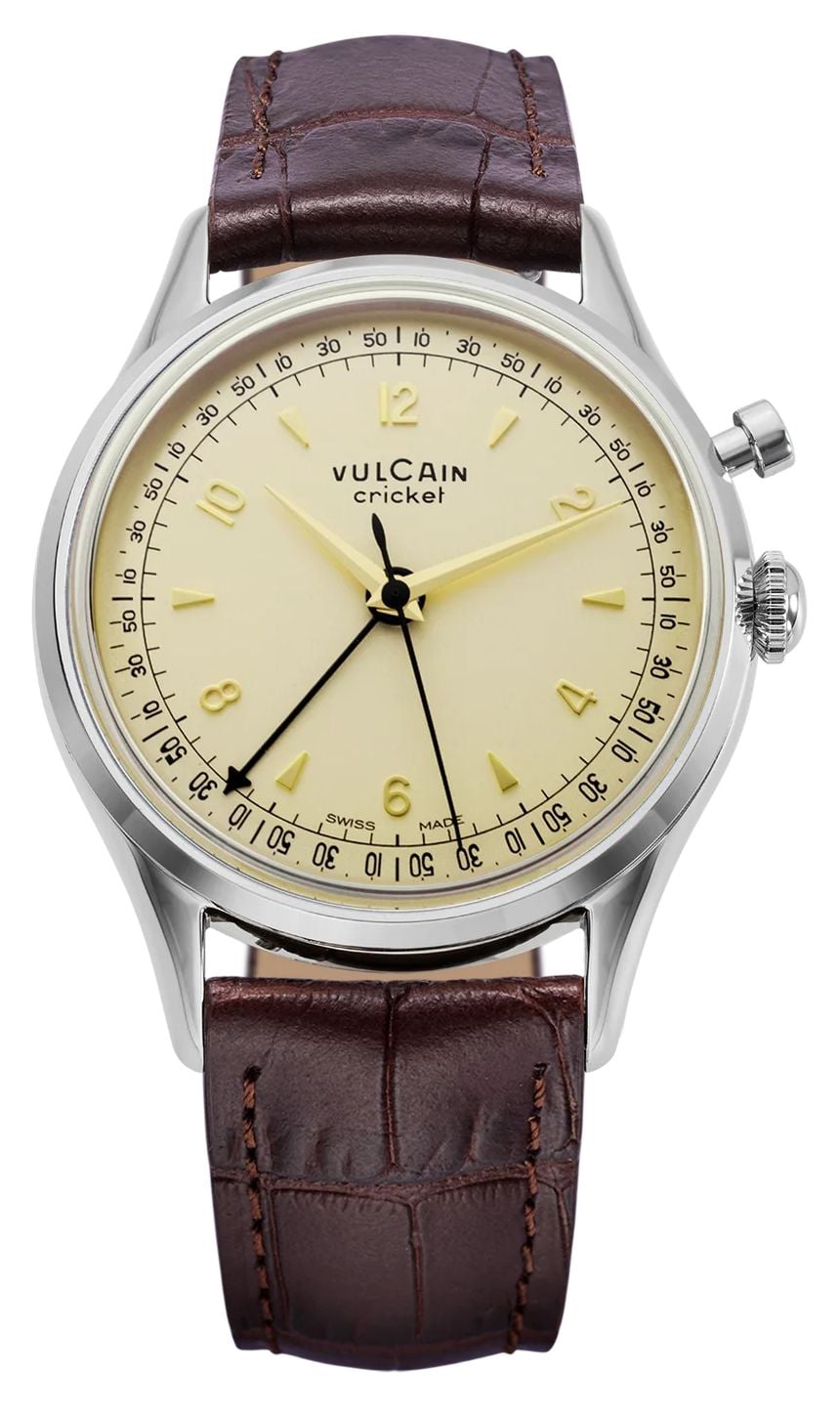 Vulcain 100269A76.BAN307 Cricket Tradition Hand-Wound Alarm Watch