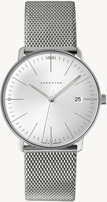 Junghans Men's Max Bill Quartz Stainless Steel Watch Sapphire Crystal 41/4463.46