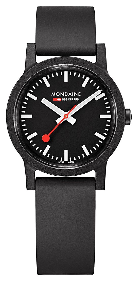 Mondaine MS1.32120.RB Essence Quartz Black Dial Black Watch