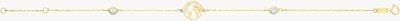 Ladies 9ct Yellow Gold World Bracelet With Cubic Zirconia BR673