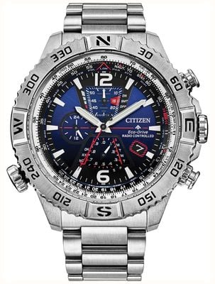 Citizen Eco-Drive Promaster Navihawk A.T Chronograph (48mm) Blue Dial / Stainless Steel Bracelet AT8220-55L